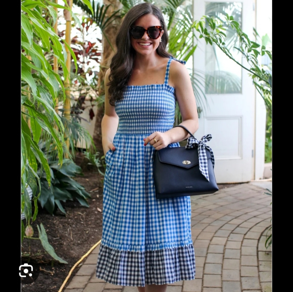 Draper James smocked gingham dress - Picture 2 of 3